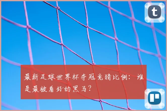 最新足球世界杯夺冠竞猜比例：谁是最被看好的黑马？